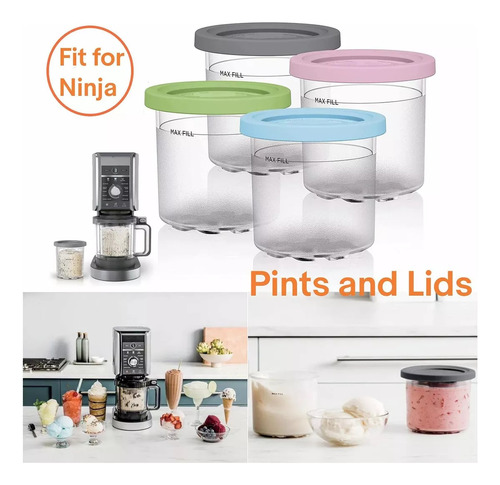 Tanque De Almacenamiento De Helado De 4 Piezas Para Ninja E