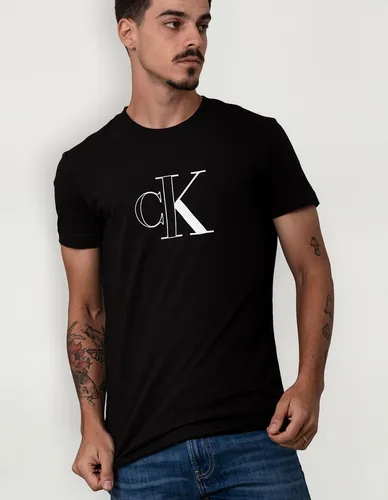 Polera Outline Monologo Negro Calvin Klein
