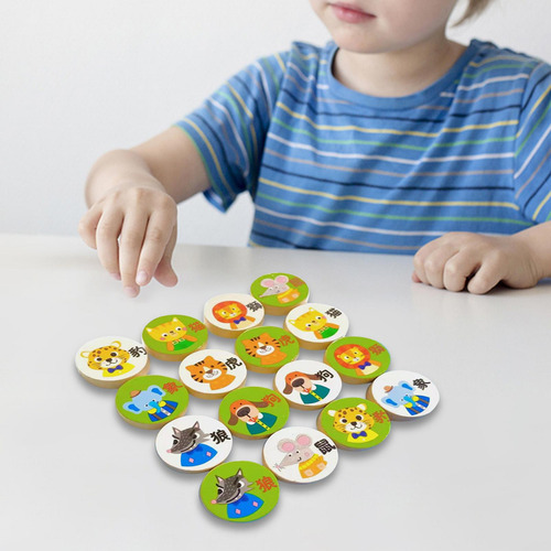 2 X 16 Piezas De Ajedrez De Animales Para Juegos Familiares