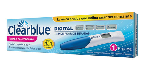 Prueba De Embarazo Digital Clearblue 1 Unid