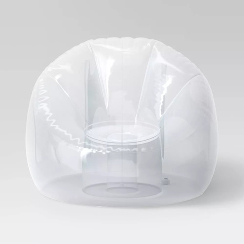 Sillon Inflable Room Essentials Transparente Pvc Resistente