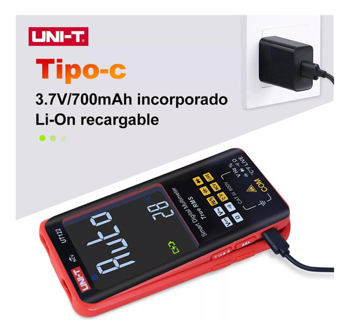 Multímetro Digital Profesional Recargable Ncv 600v Uni-t