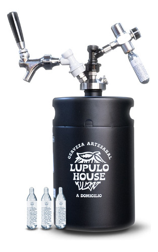 Dispensador De Cerveza Quick Connector + Growler 5 L + 4 Co2