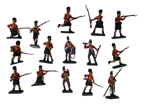 Maqueta 15 Soldados Escoceses Napoleón, Pintados. 1/72. Jp