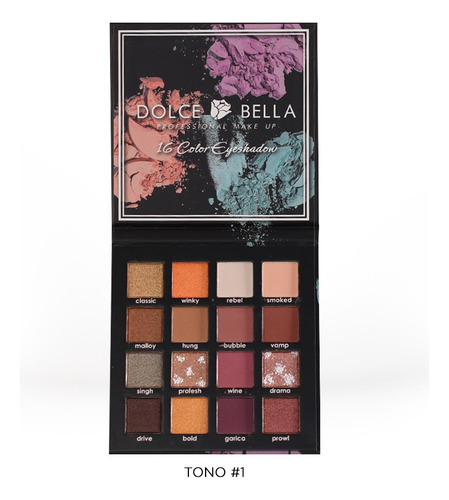 Paleta De Sombras De 16 Tonos Dolce Bella Original