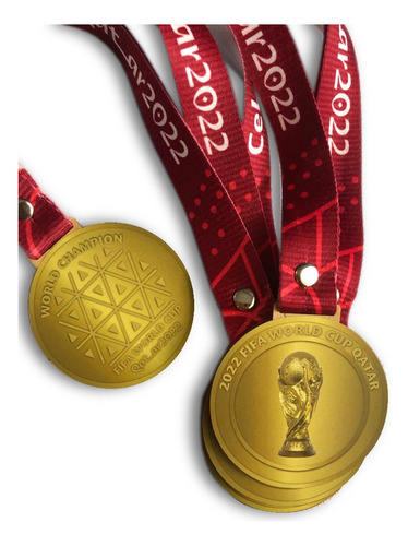 Medalla Argentina Campeón Qatar Con Cinta Sublimada