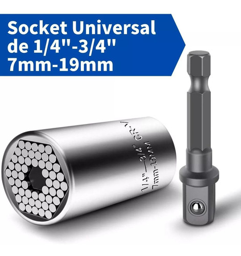 Socket Universal Para Todo Tipo De Pernos + Adaptador