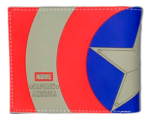 Billetera Capitán América Escudo Uniforme Cartera Importada
