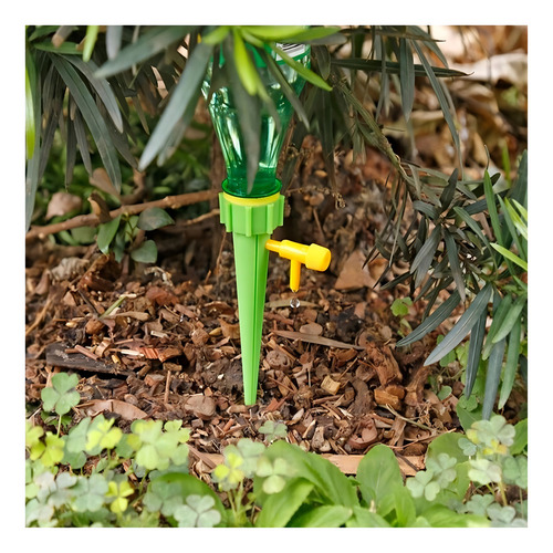 Set 10 Estacas Riego Goteo Para Botella - Verde