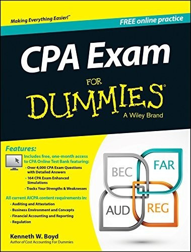 Libro Cpa Exam For Dummies With Access Code Nuevo