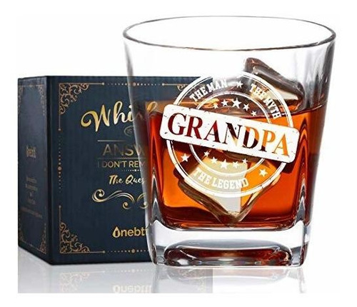 Grandpa Gifts Whisky Glass, Old Fashioned Glass Los Mejores 