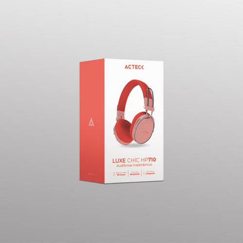 Audífonos Para Disp Inalámbricos Luxe Chic Hp710 Over Ear Color Salmón