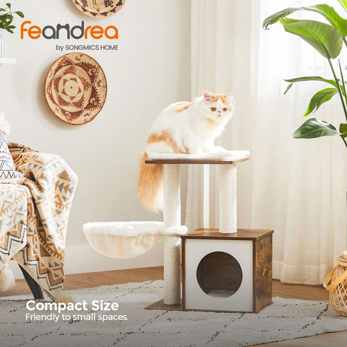 Torre Moderna Para Gatos Pequeños Con Rascadores Y Cojines