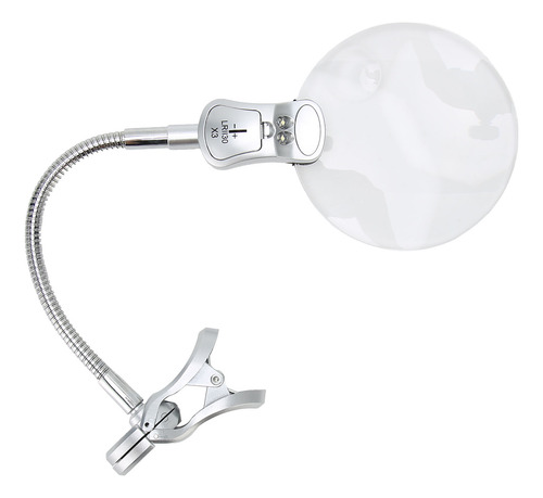 Abrazadera De Escritorio Led Con Forma De Lupa Con Clip De L