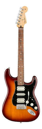 Guitarra elétrica Fender Player Stratocaster HSH de  amieiro tobacco burst brilhante com diapasão de pau ferro