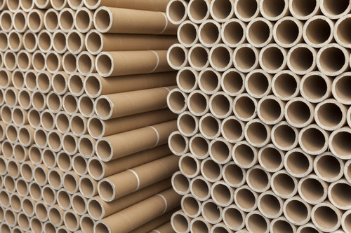 Tubos De Cartón Grueso 145 Cm X 7,5 Cm Diámetro. 5mm Espesor (Usado)