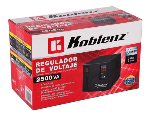 Regulador Koblenz 2500va 2000w 4 Contactos Gab Metalico