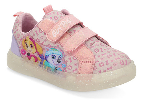 Zapato Casual 09714pr Paw Patrol Contactel Niñas Texto Leds