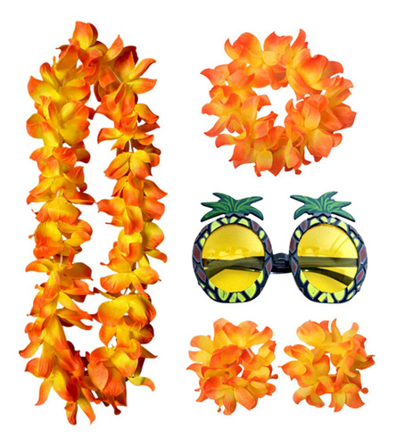 4 Conjunto De Disfraz De Collar Hawaiano, Accesorio De