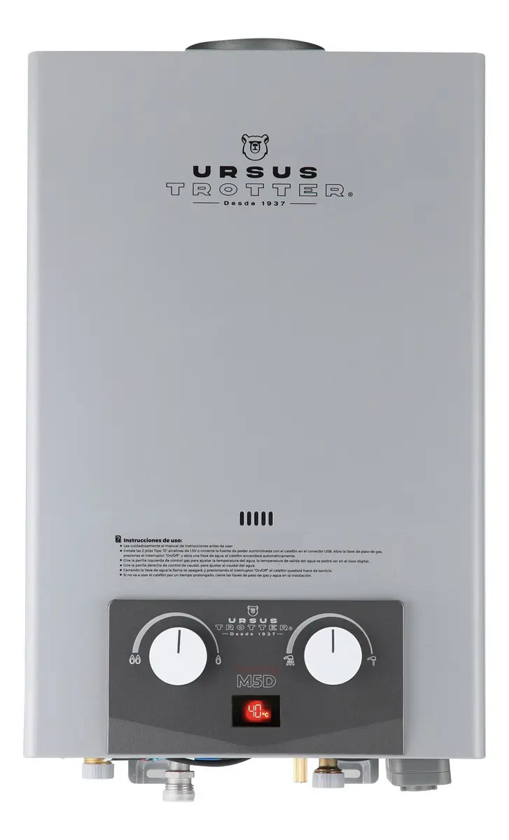 Calefón KOMFORTEK UT M5-D GL A gas Gris Ursus Trotter