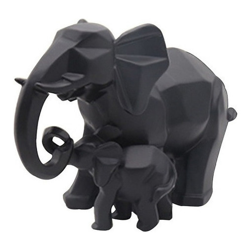 Madre Hijo Elefante Pareja Amor Escultura Decorativa