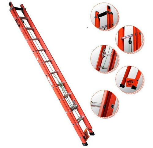 Escada De Fibra De Vidro Extensível 19d 3,6 X 6,0m Síntese