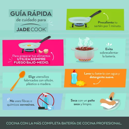 Batería Jade Chef + Licuadora + Cuchillos + Grill - CV Directo