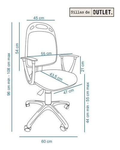 Silla Diva Escritorio Pc Trabajo C/ruedas Eco Cuero