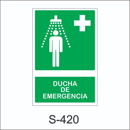 Cartel Señaletica Salud Comercios Ducha