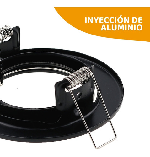 Imagen 5 de 10 de Spot Embutir Movil Aluminio Apto Dicro Led + Zocalo Gu10 220