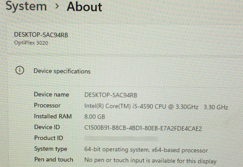 Cpu Dell Optiplex 3020 Intel Core I5-4ta Sku 1639