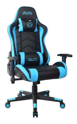 Silla Gamer Stratos Njoytech 2d 180°  Rojo Ó Celeste .