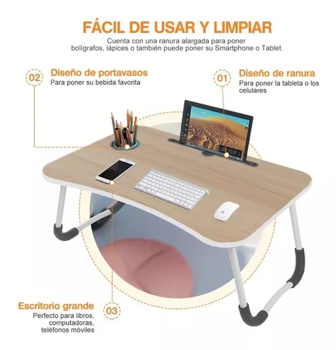 Estación de trabajo para computadora portátil para cama y sofá, mesa  plegable para laptop, mesa portátil para cama, escritorio de regazo para