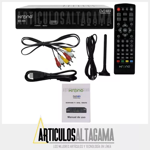 Tdt decodificador Tv digital con HDMI antena y control
