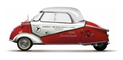 Autos Clásicos - Messerschmitt Kr20 1962  - Lámina 45x30 Cm.