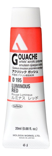 Llanos Acryla Guache Luminoso Rojo (c) 0.7 fl Oz