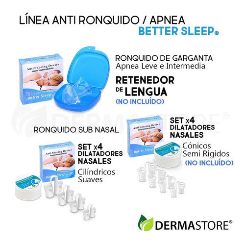 Imagen 4 de 8 de Set Dilatadores Nasales Cilindricos Suaves Anti Ronquido