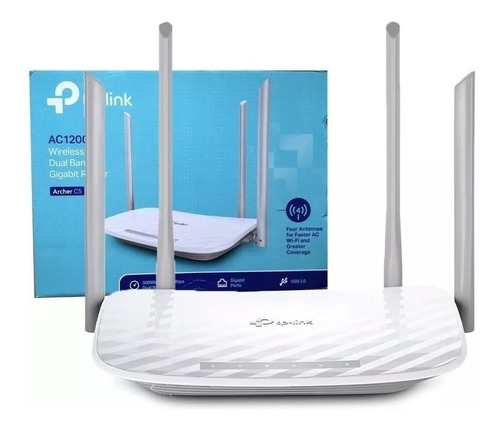 Roteador Wireless Wi-fi Tp-link Archer C5 Gigabit 100/1000 1200mbps Dual Band Ac1200 