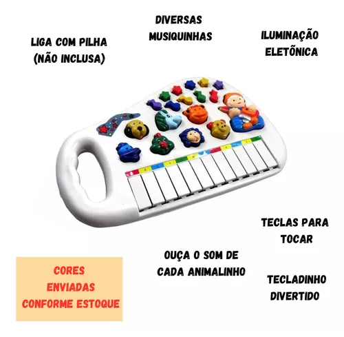 Piano Musical Infantil Fazendinha Brinquedo Educativo Teclado Animais Música  Divertido