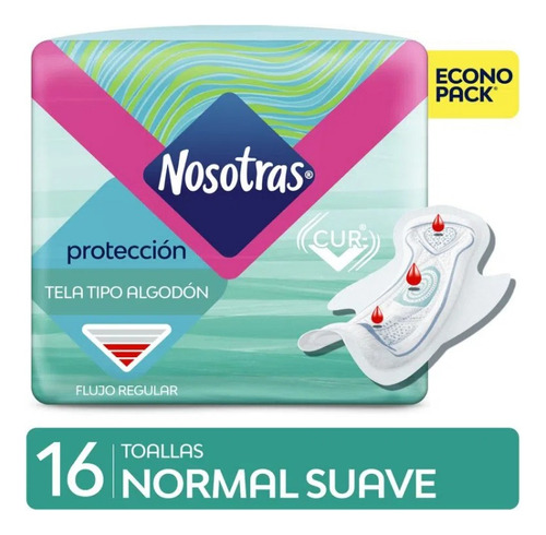 Nosotras Toallas Normal  X16 Unidades Pack Económico 