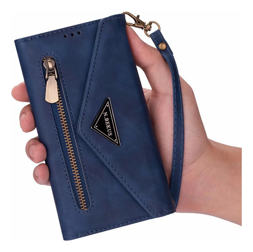Funda Tipo Cartera Con Cierre De Piel Tipo Bandolera For