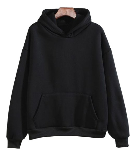 Buzo Buso Saco Negro Capucha Hoodie Unisex