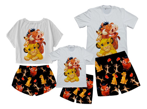 Pijama Familia Rey Leon Set X3 Estampados Varios Combo 