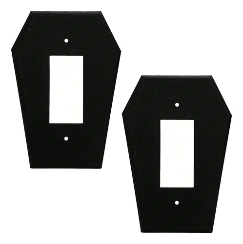 2pc Coffin Light Switch Cover Single Rocker Switch Plate