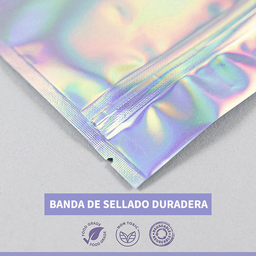 Bolsas Herméticas Resellables, Bolsas Holográficas, 100 Unid