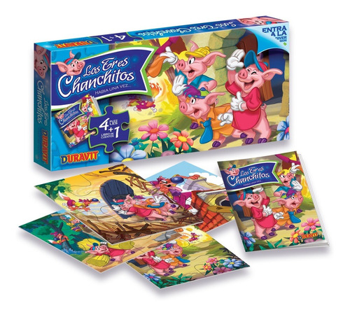 Rompecabezas Los Tres Chanchitos 4 Puzzles En 1 