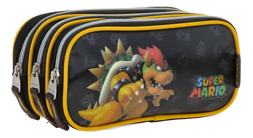 Lapicera Triple Escolar Chenson Mario Bros Bowser Woat