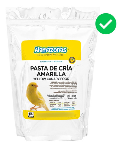 Kit 2 Pasta De Cría Amarilla Pro 500g Canario Alamazonas