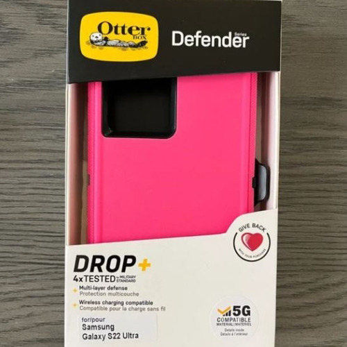 Case Otterbox Defender Rosa Para Samsung Galaxy S22 Ultra