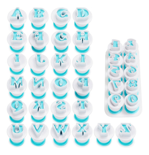 Molde Para Fondant Con Letras Y Números Para Tartas, Estampa